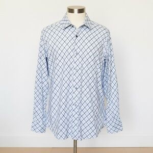 Banana Republic Light Blue Checkered Shirt 🧳